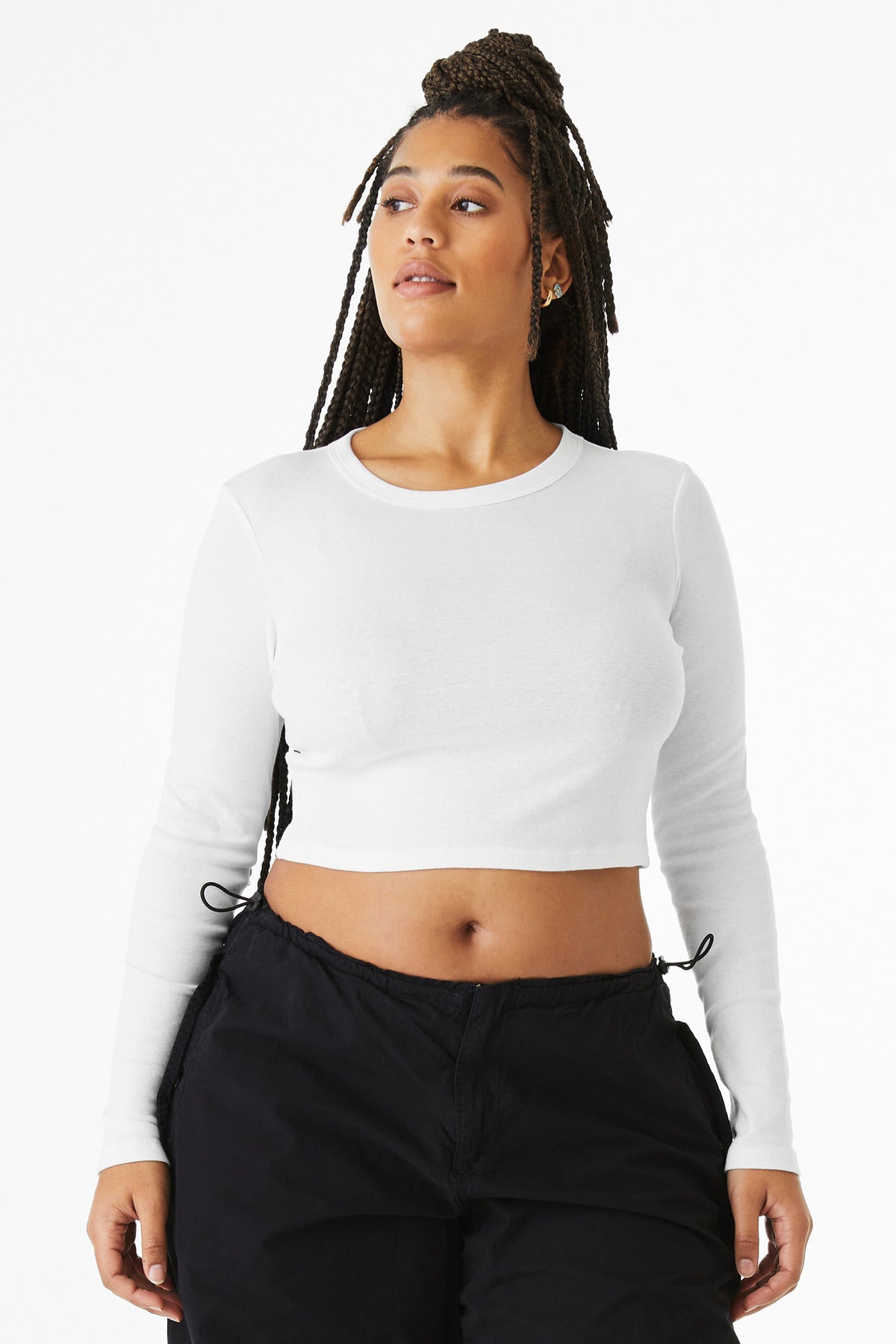BELLA+CANVAS ® Women's Micro Rib Long Sleeve Baby Tee BC1501