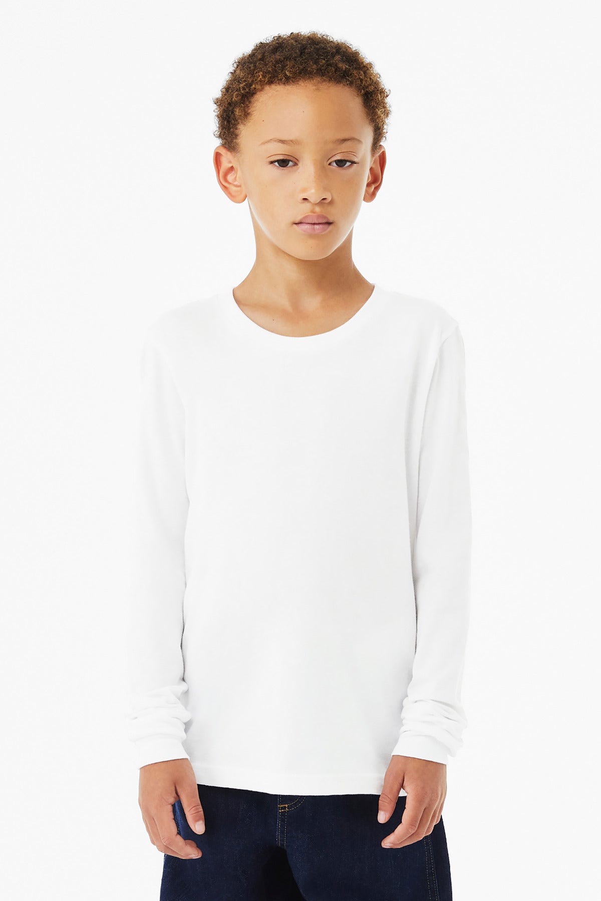 BELLA+CANVAS ® Youth Heather CVC Long Sleeve Tee BC3501YCVC