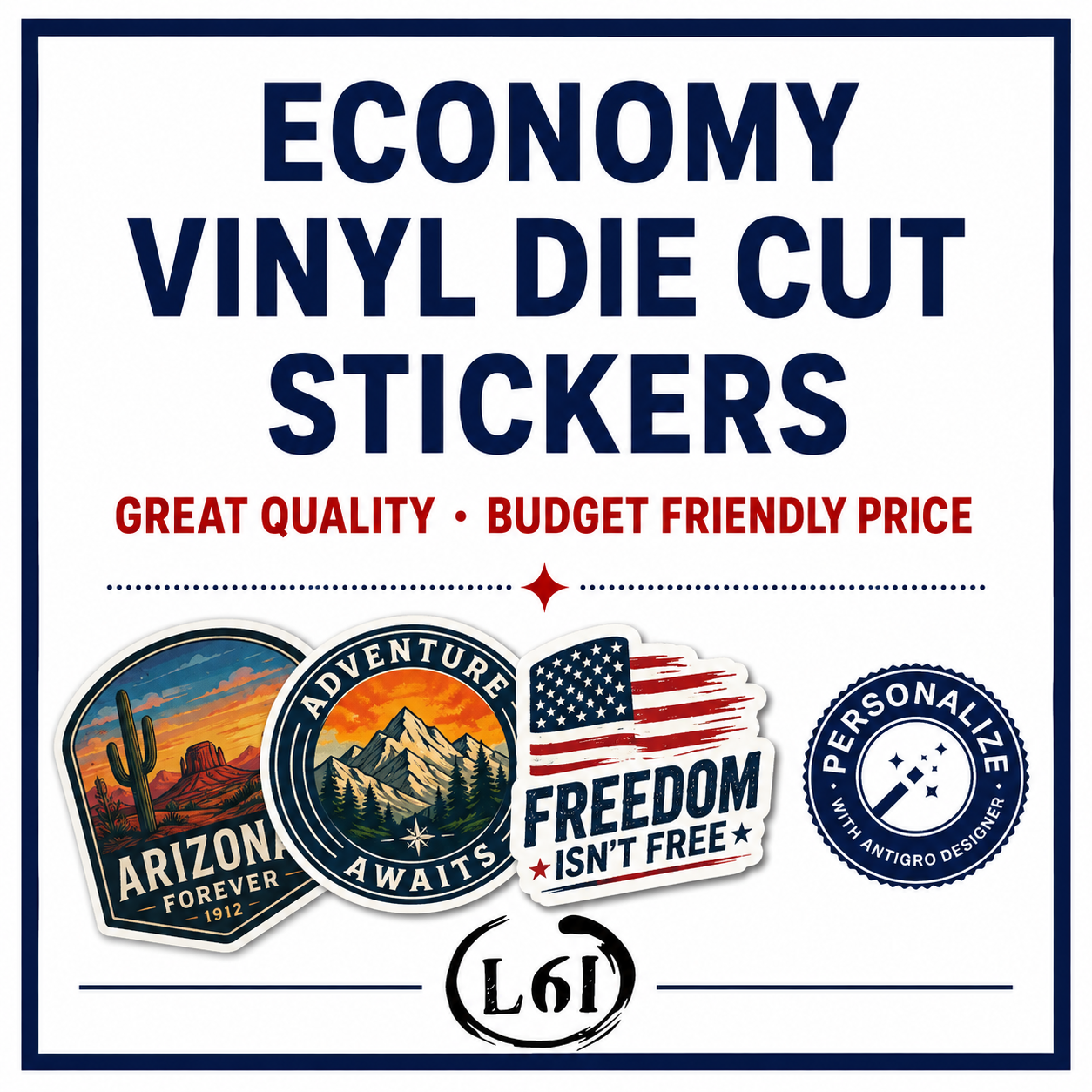 Economy Custom Die-Cut Stickers — UV Printed