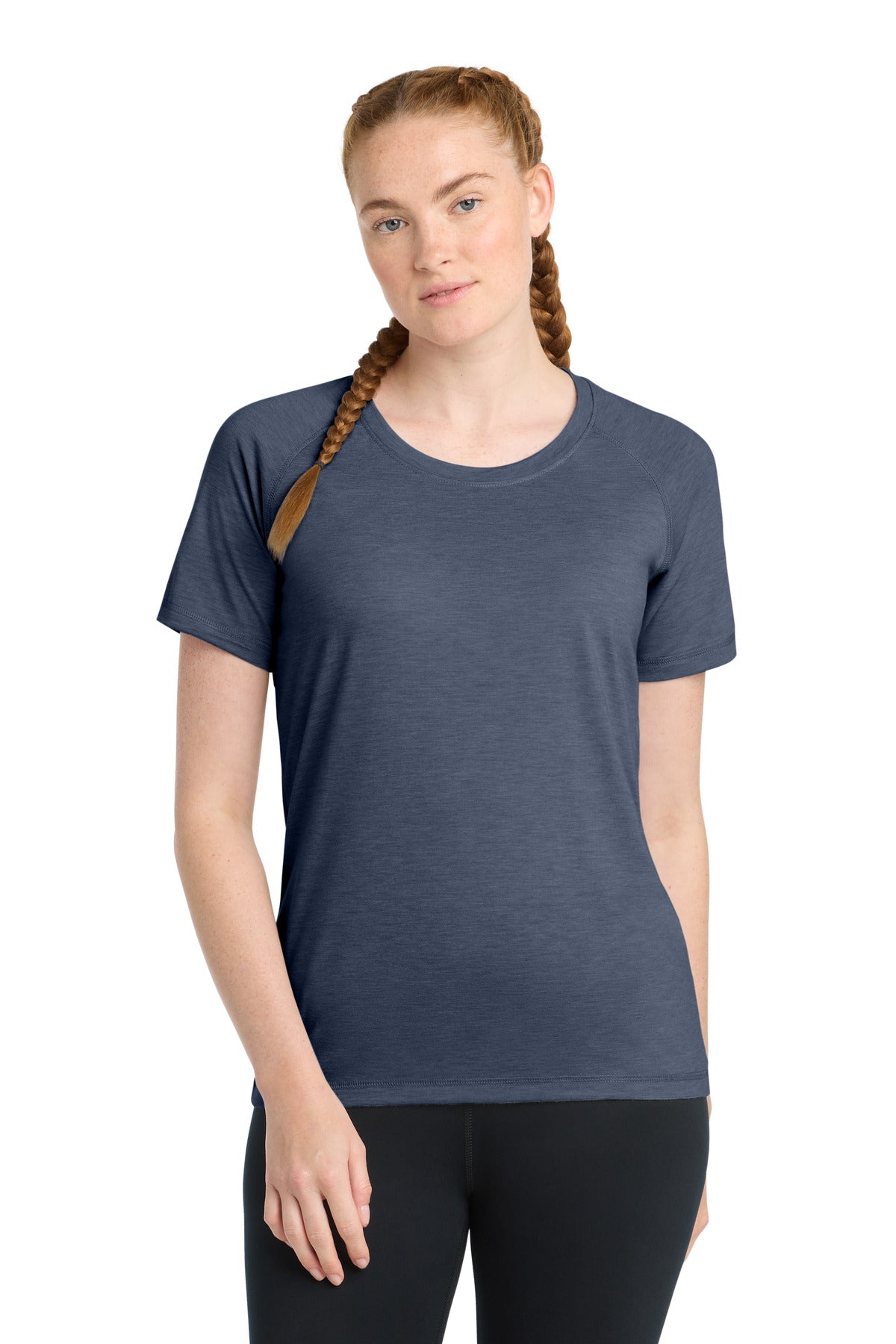 Sport-Tek  ®  Women's PosiCharge  ®  Tri-Blend Wicking Scoop Neck Raglan Tee. LST400